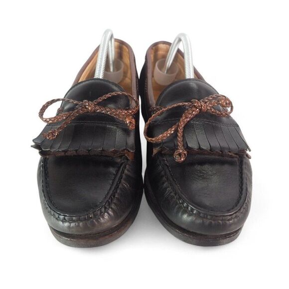 Allen Edmonds Woodstock Kiltie Leather Loafers Black Brown 47212 Men\'s 10E‎ main image 2